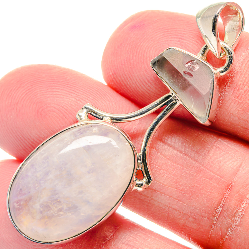 Rainbow Moonstone Pendants handcrafted by Anasilvercos - PD18922