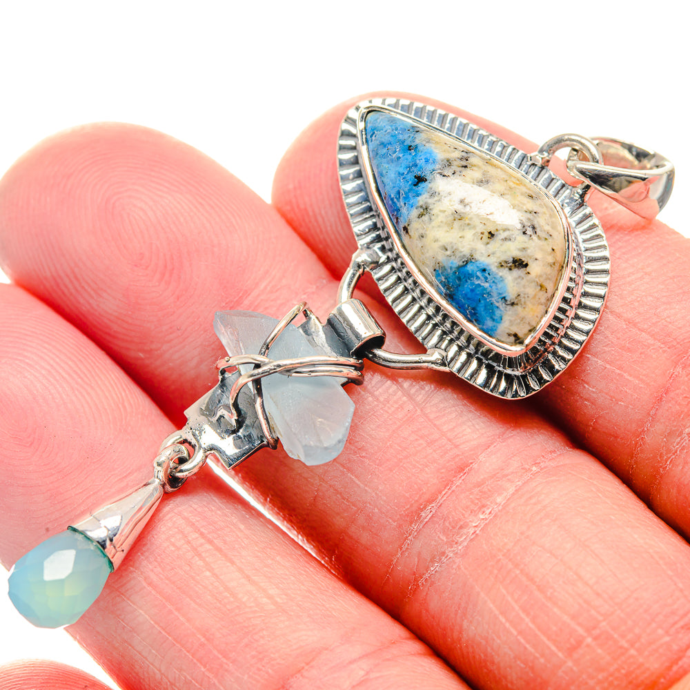 K2 Blue Azurite Pendants handcrafted by Anasilvercos - PD18926