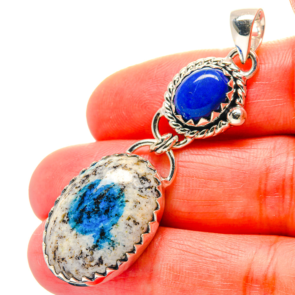 K2 Blue Azurite Pendants handcrafted by Anasilvercos - PD18947