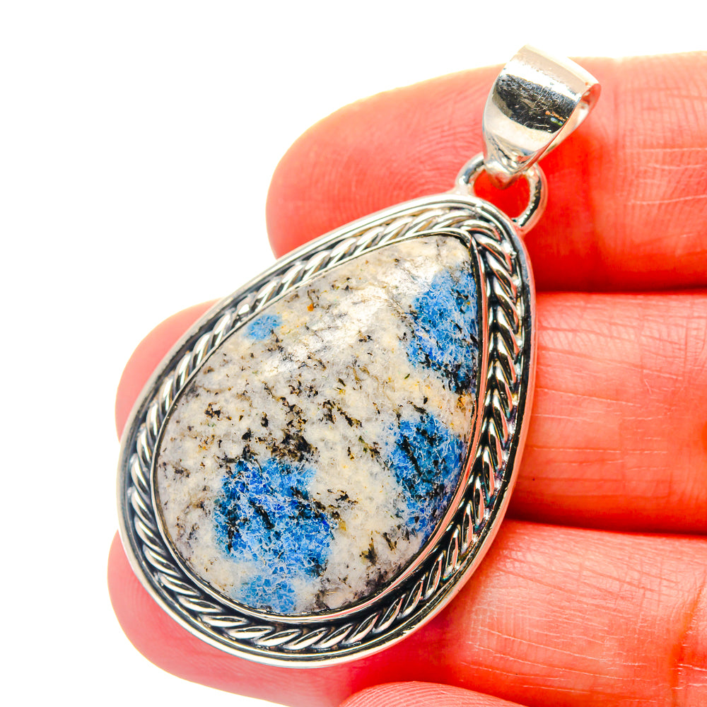 K2 Blue Azurite Pendants handcrafted by Anasilvercos - PD18952