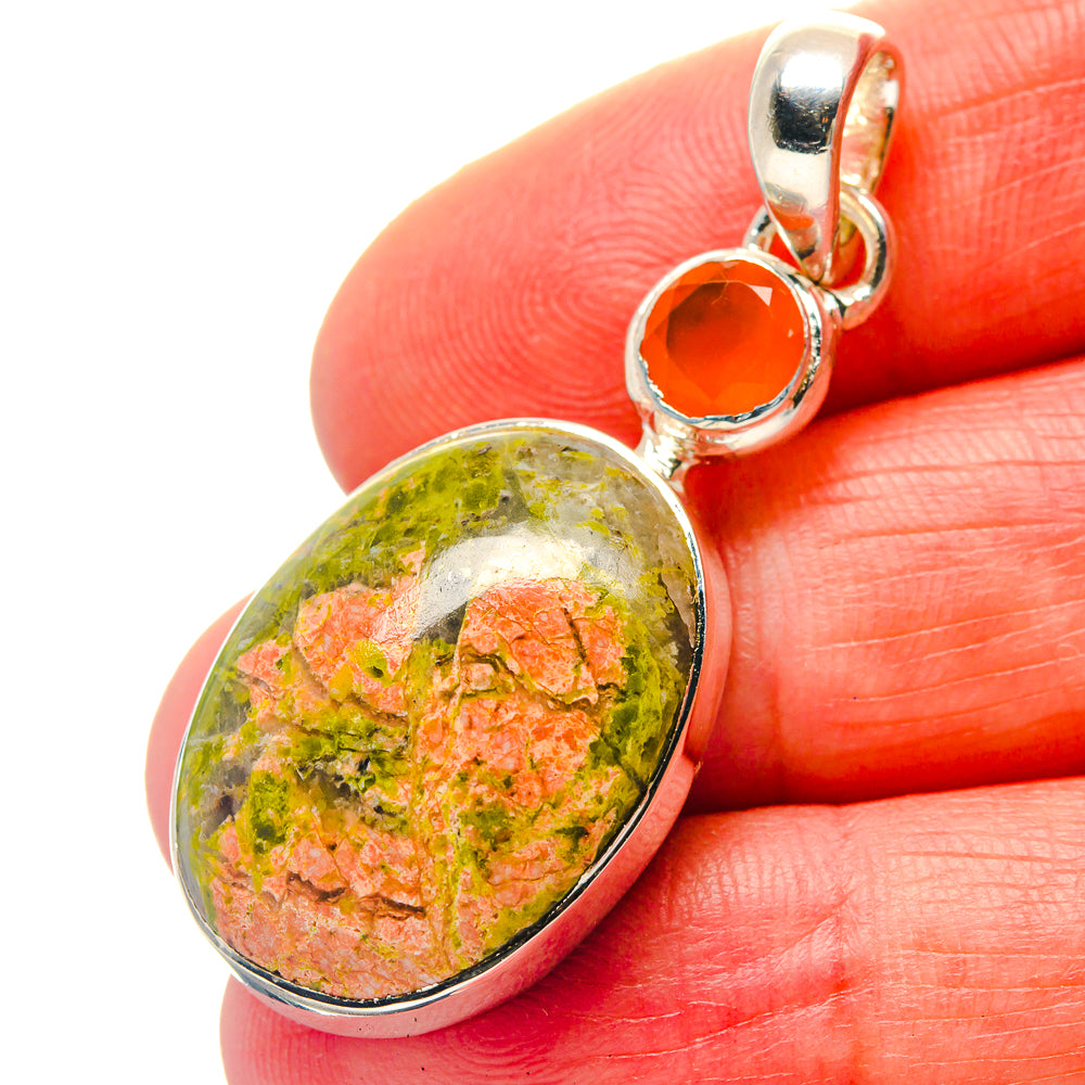 Unakite Pendants handcrafted by Anasilvercos - PD18964