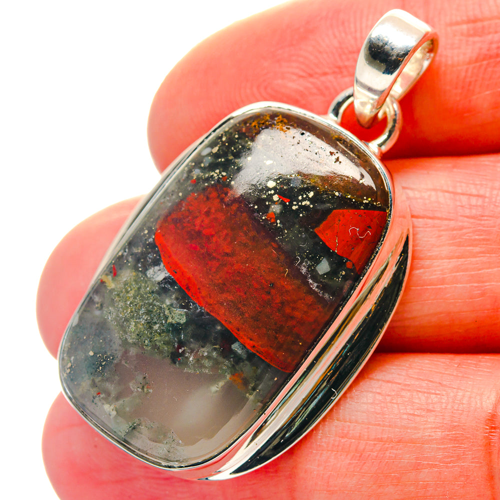 Bloodstone Pendants handcrafted by Anasilvercos - PD18978