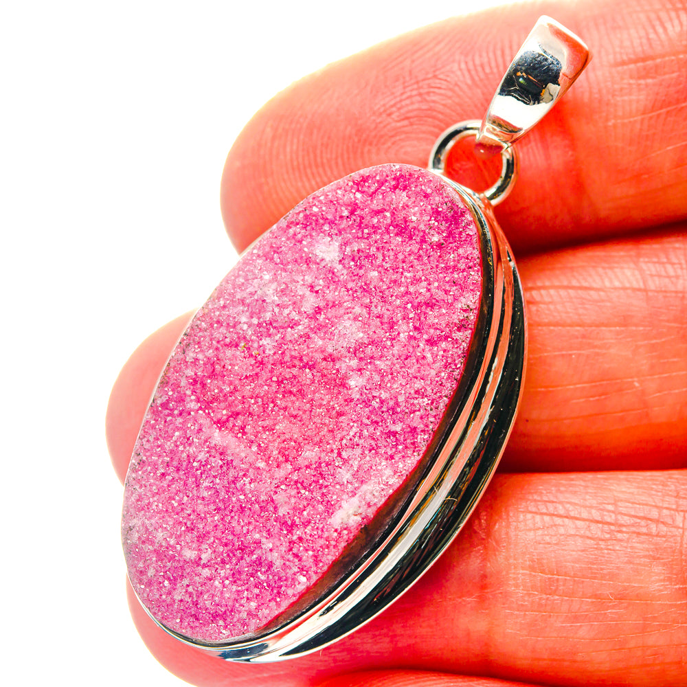Cobalto Calcite Druzy Pendants handcrafted by Anasilvercos - PD18987