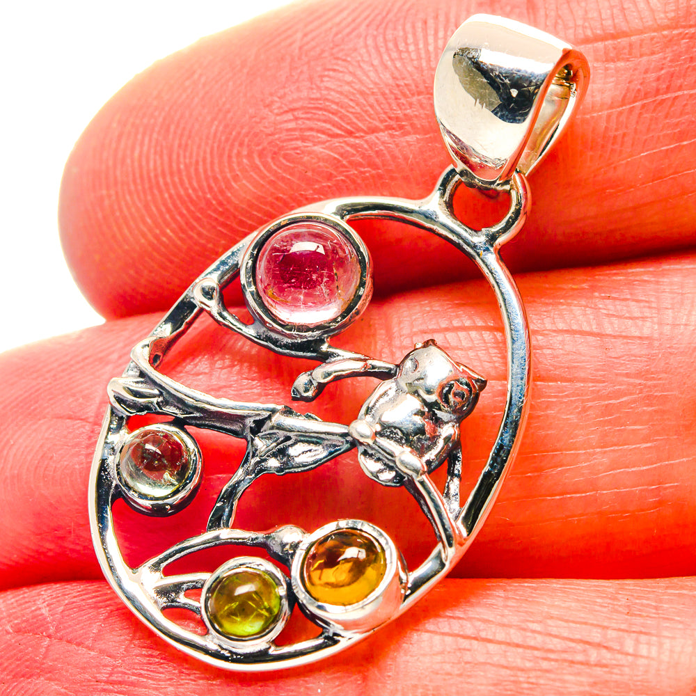 Pink Tourmaline Pendants handcrafted by Anasilvercos - PD19013