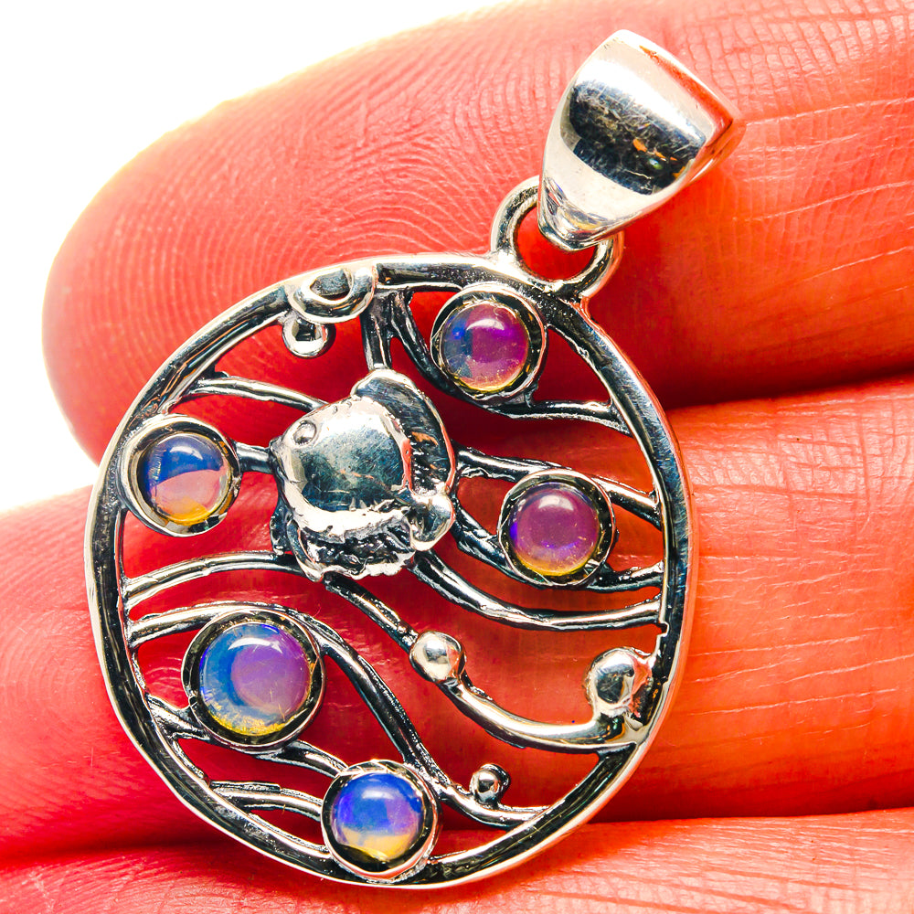 Ethiopian Opal Pendants handcrafted by Anasilvercos - PD19015