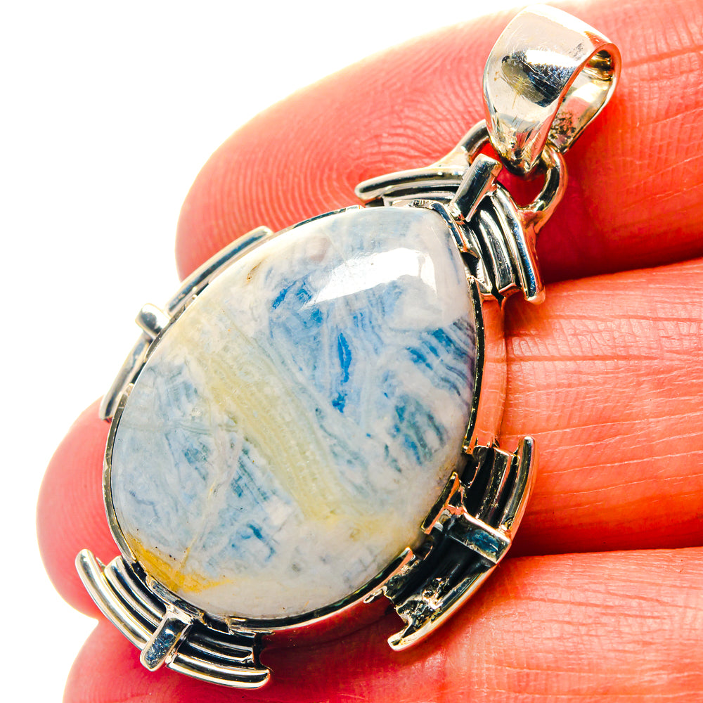 Blue Scheelite Pendants handcrafted by Anasilvercos - PD19026
