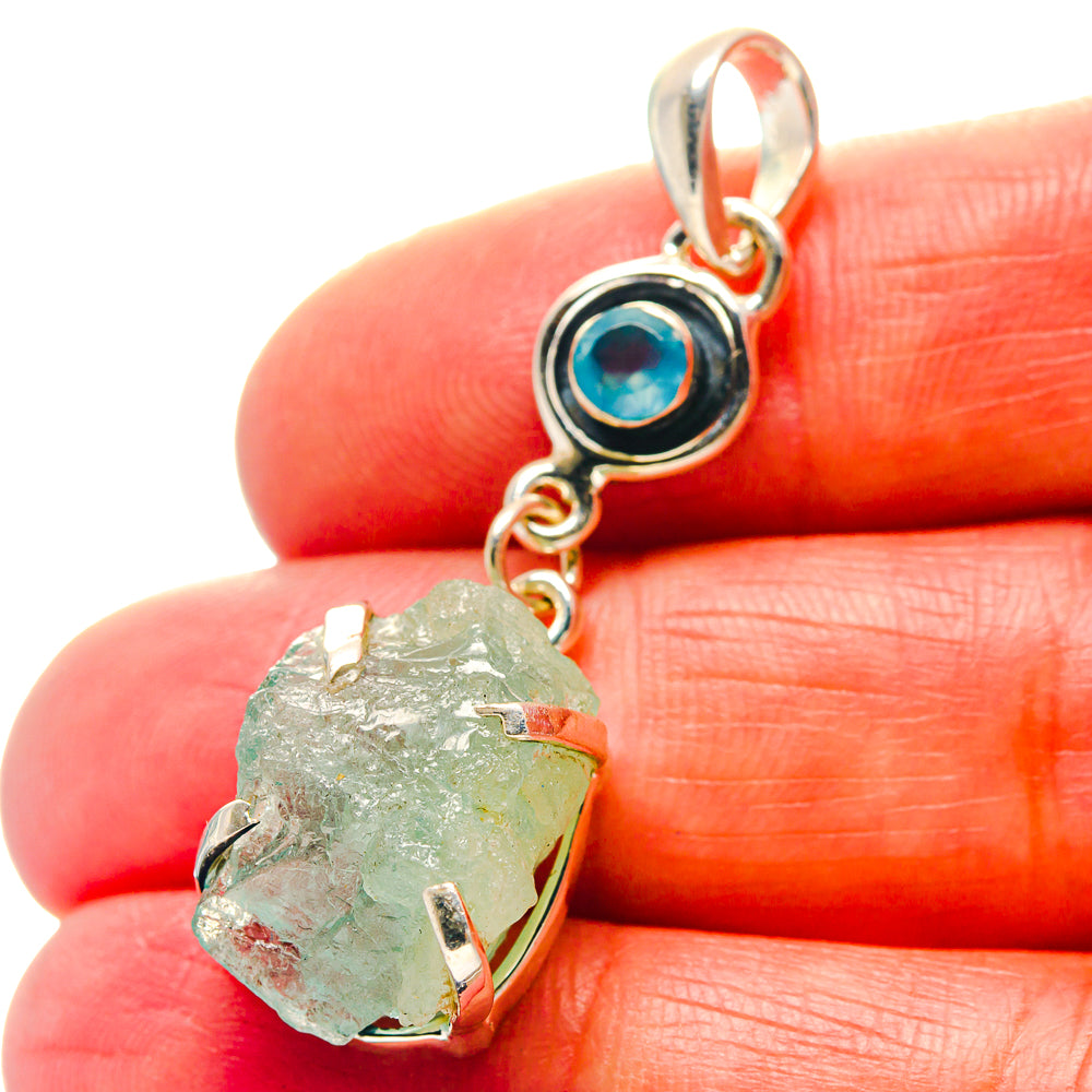 Aquamarine Pendants handcrafted by Anasilvercos - PD19028
