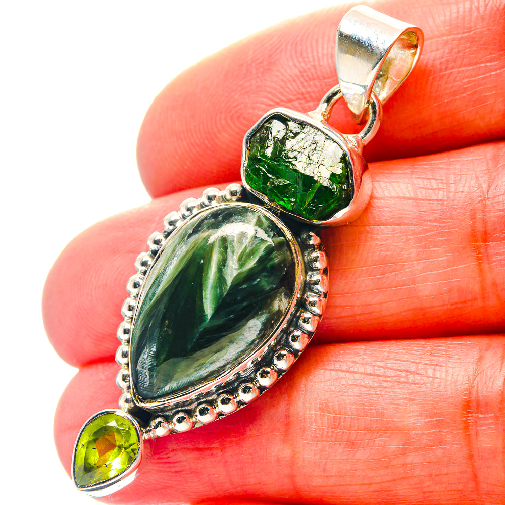 Seraphinite Pendants handcrafted by Anasilvercos - PD19032