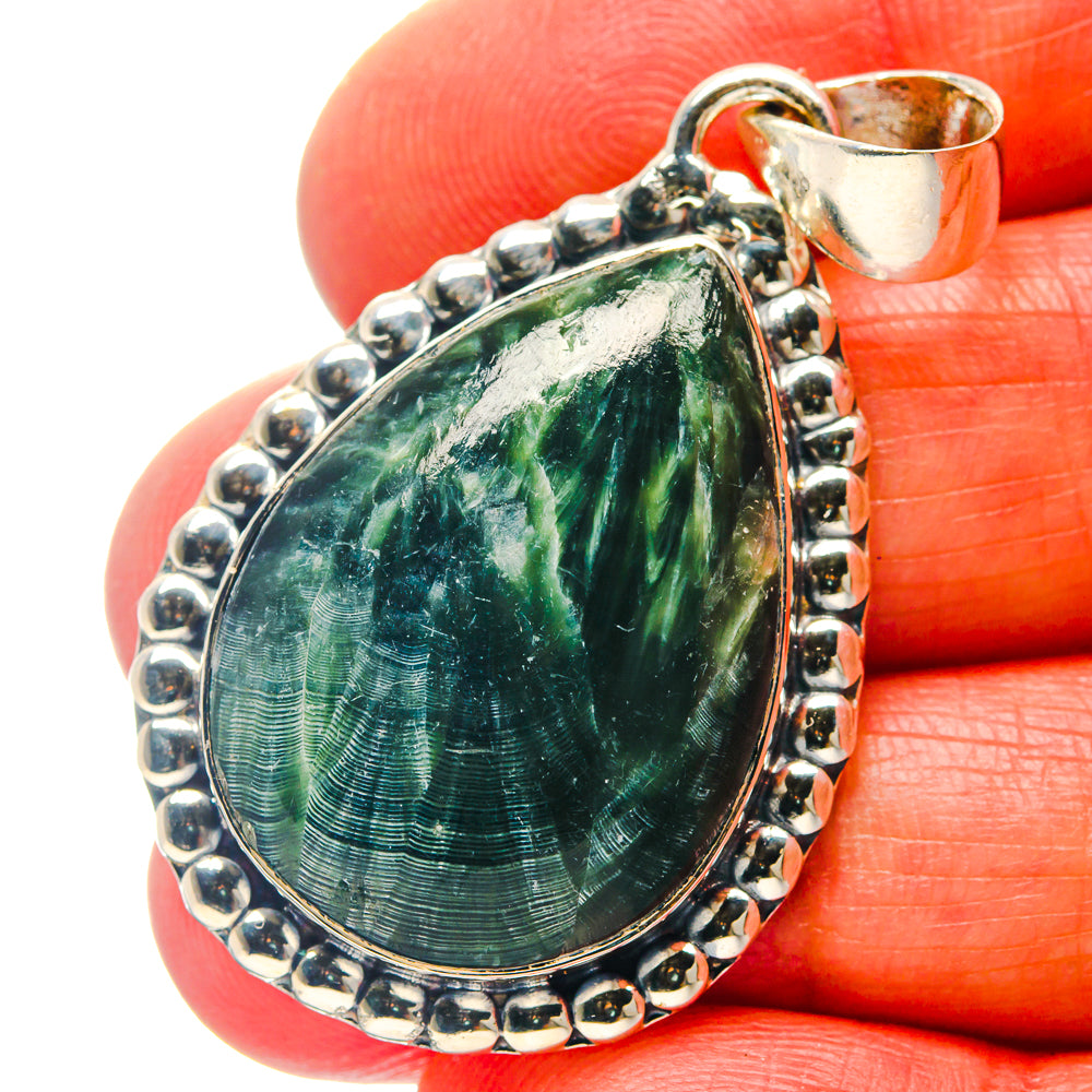 Seraphinite Pendants handcrafted by Anasilvercos - PD19034