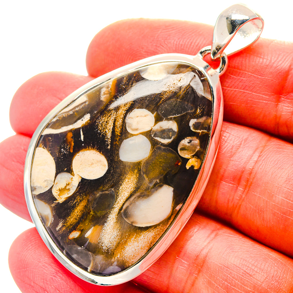 Peanut Wood Jasper Pendants handcrafted by Anasilvercos - PD19039