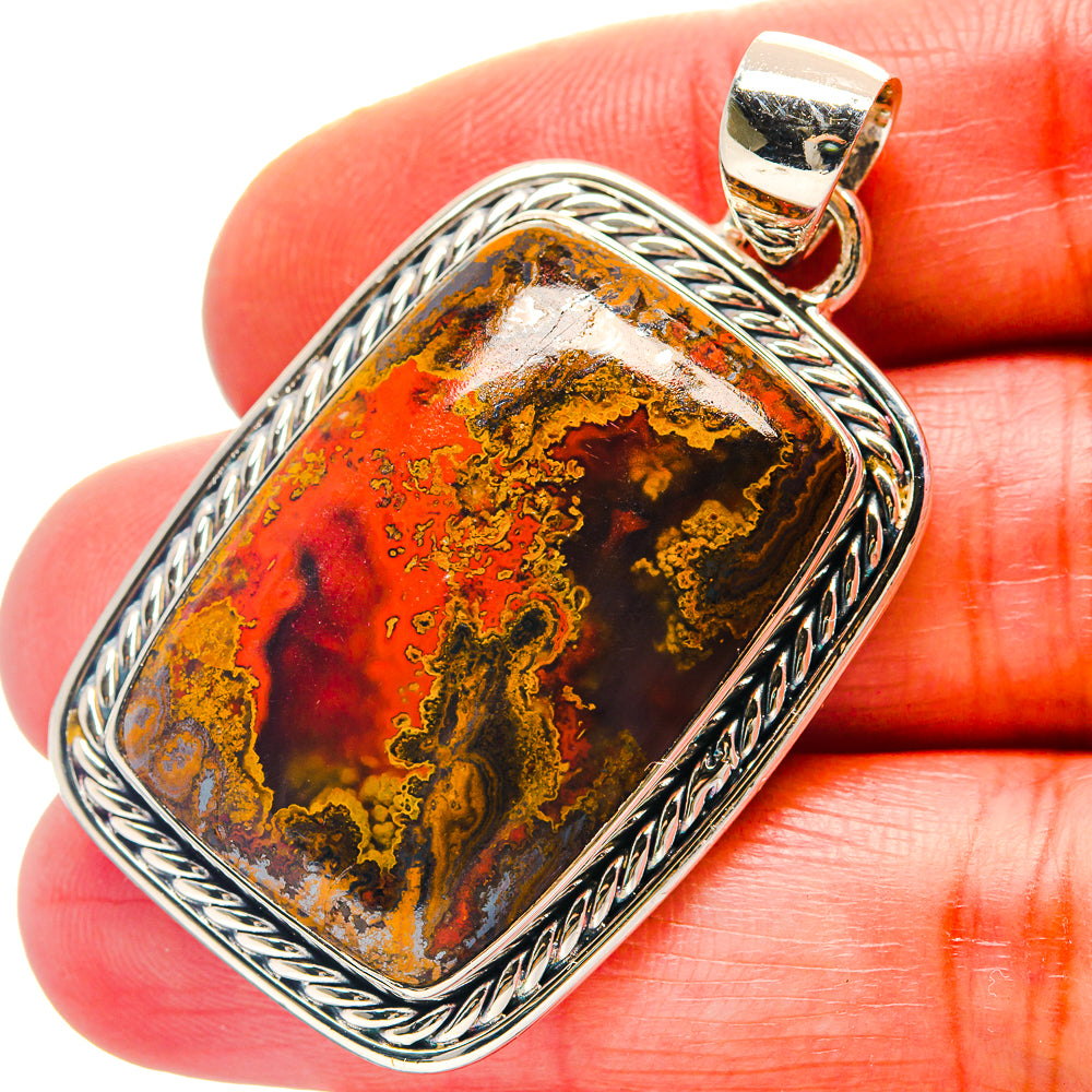 Moroccan Agate Pendants handcrafted by Anasilvercos - PD19043