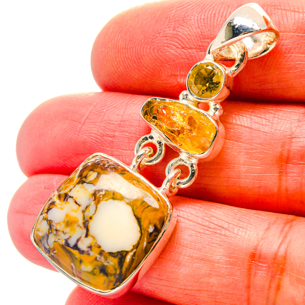 Peanut Wood Jasper Pendants handcrafted by Anasilvercos - PD19045