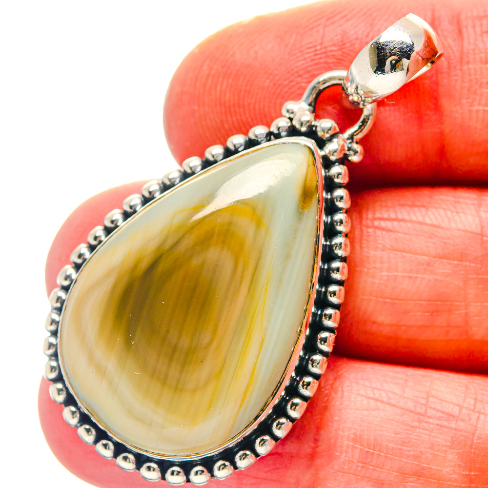 Willow Creek Jasper Pendants handcrafted by Anasilvercos - PD19048