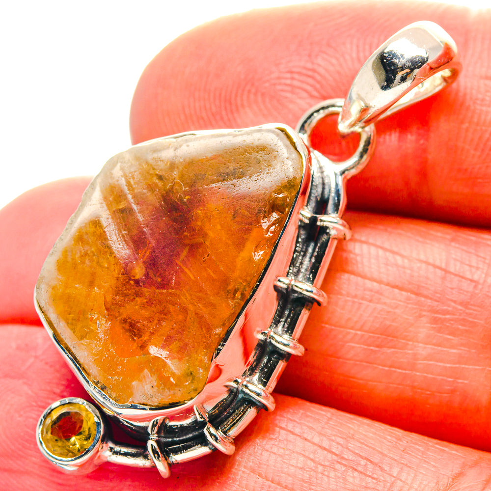 Citrine Pendants handcrafted by Anasilvercos - PD19053