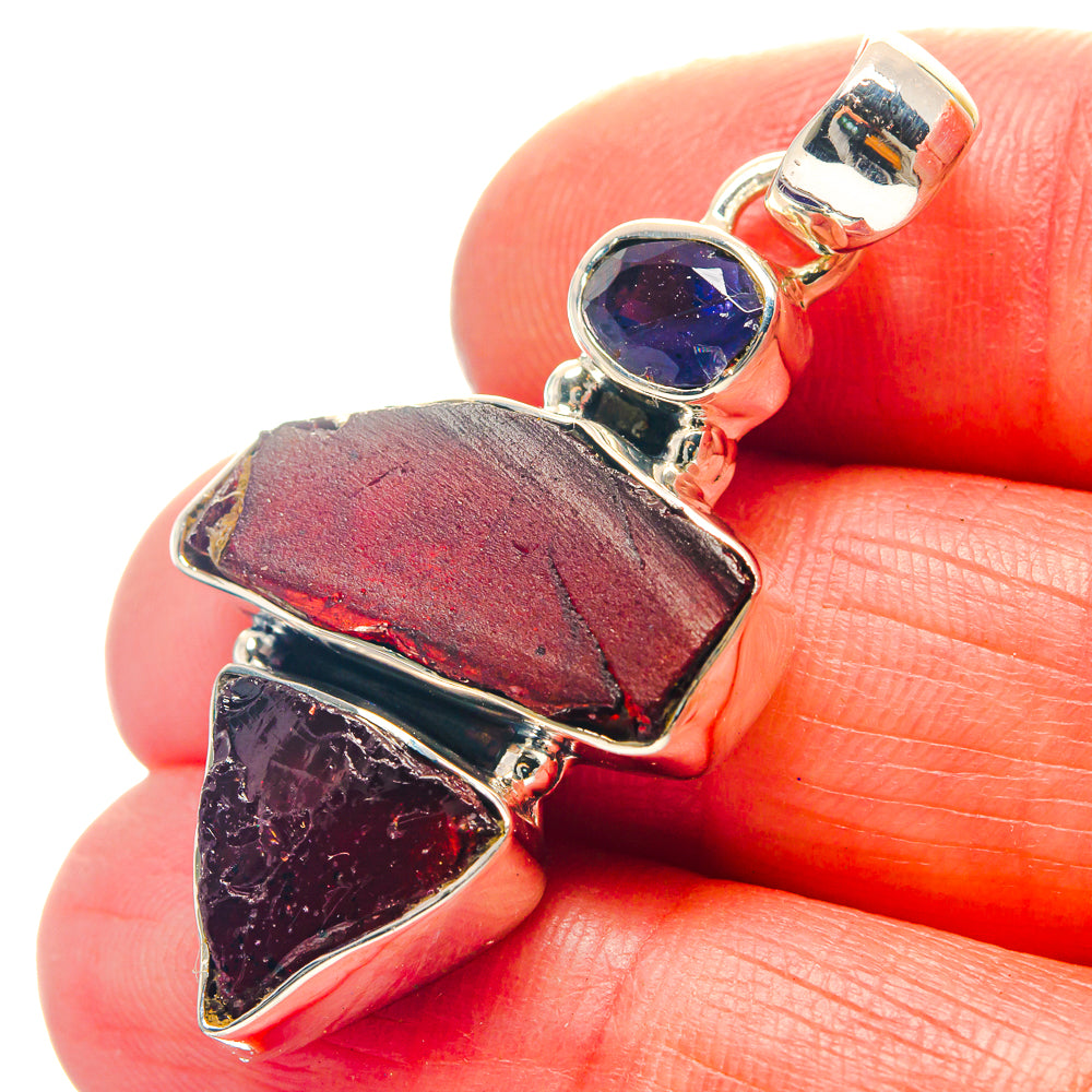 Garnet Pendants handcrafted by Anasilvercos - PD19068