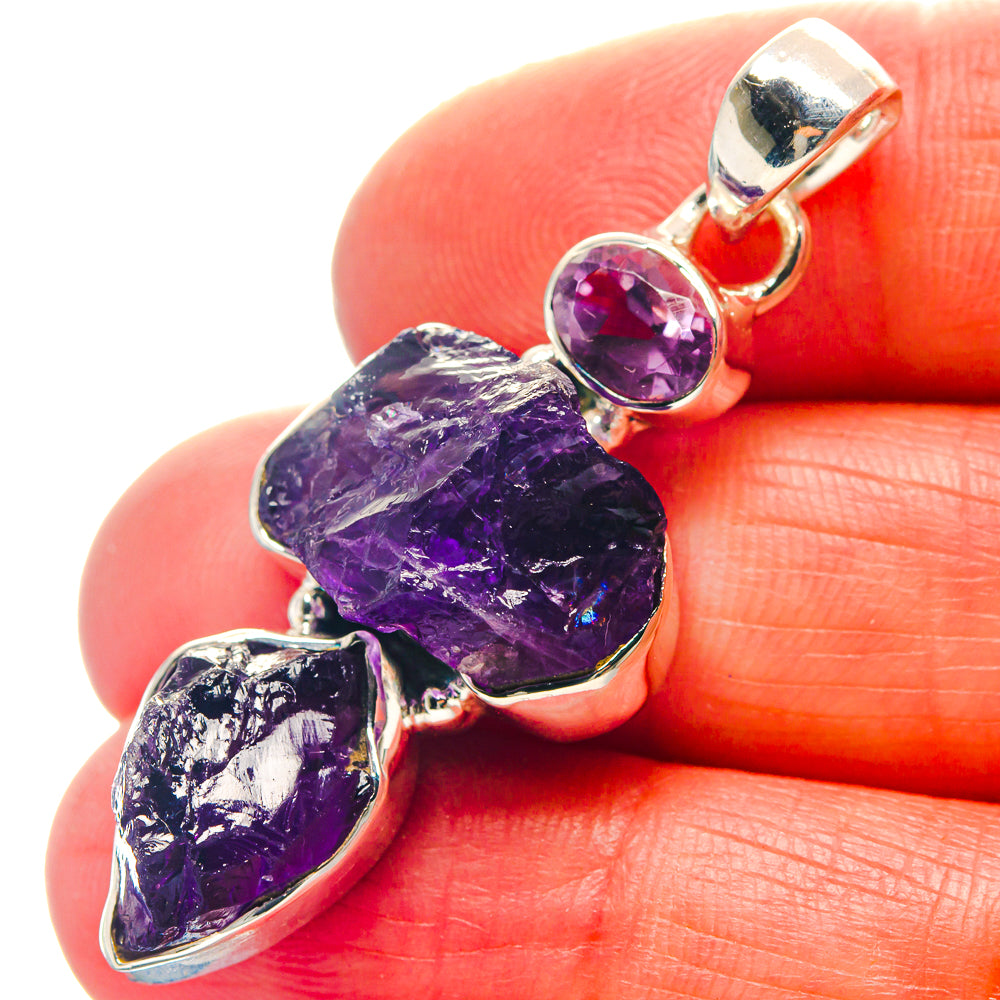 Amethyst Pendants handcrafted by Anasilvercos - PD19075