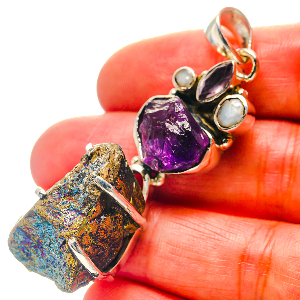 Spectro Pyrite Druzy Pendants handcrafted by Anasilvercos - PD19078