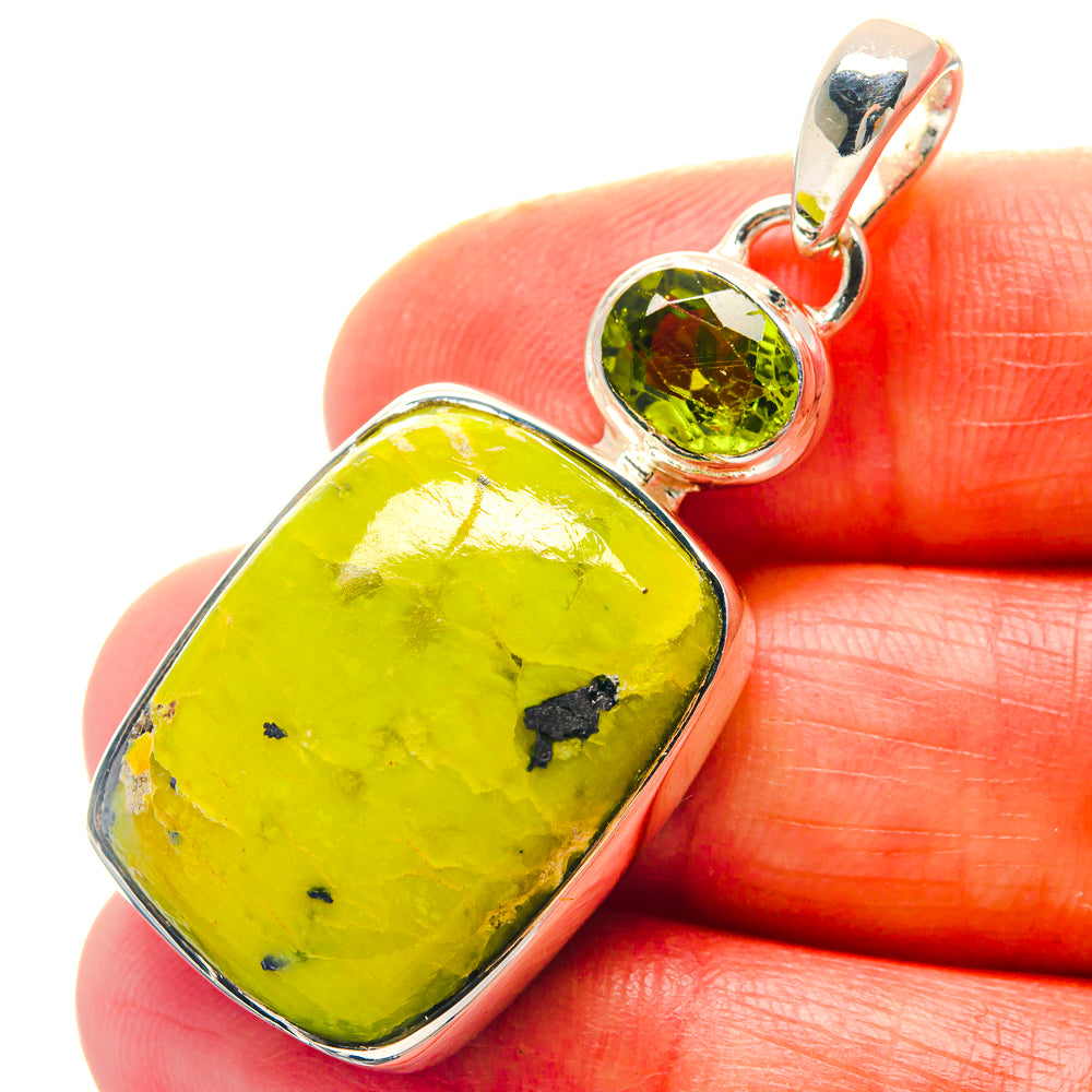African Green Opal Pendants handcrafted by Anasilvercos - PD19095
