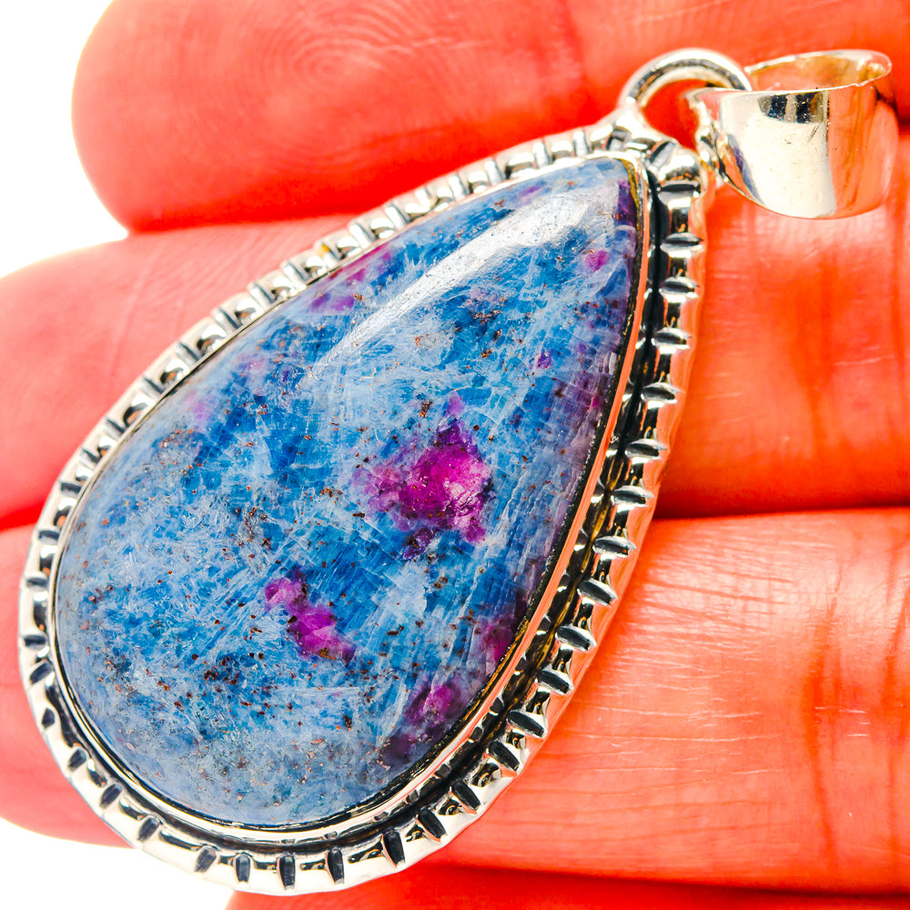 Ruby Fuchsite Pendants handcrafted by Anasilvercos - PD19108