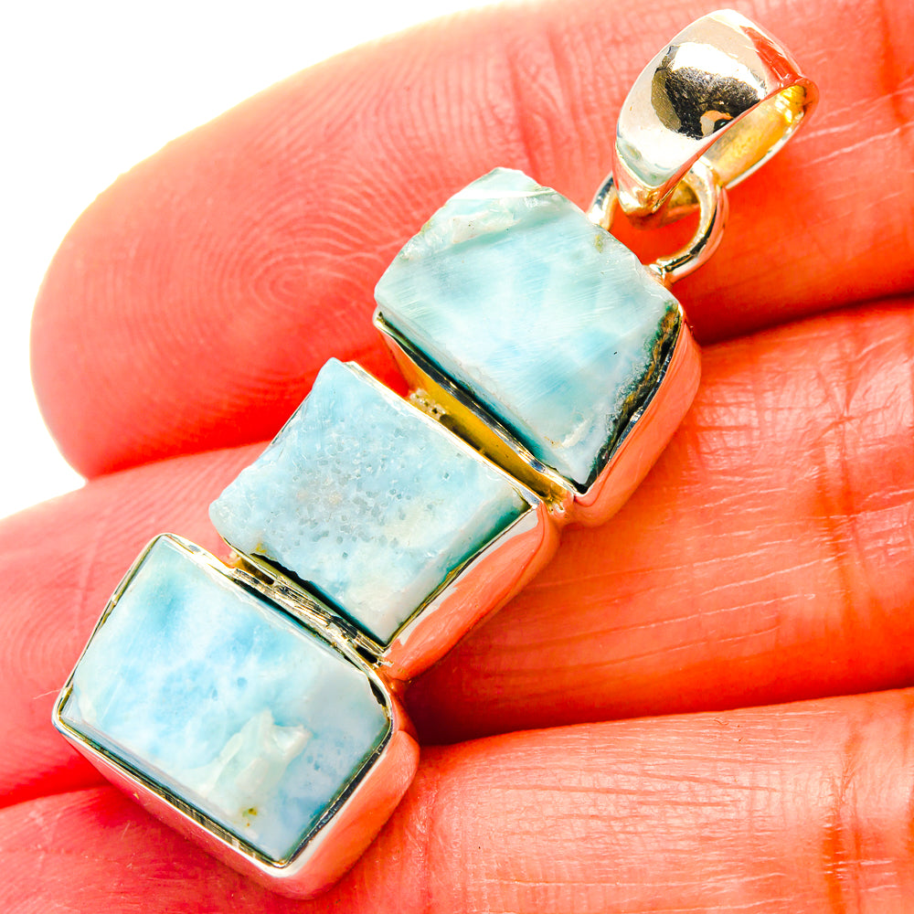 Larimar Pendants handcrafted by Anasilvercos - PD19110