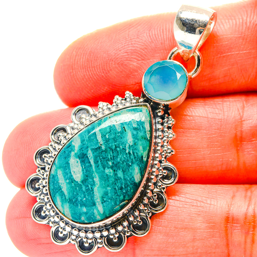 Amazonite Pendants handcrafted by Anasilvercos - PD19113