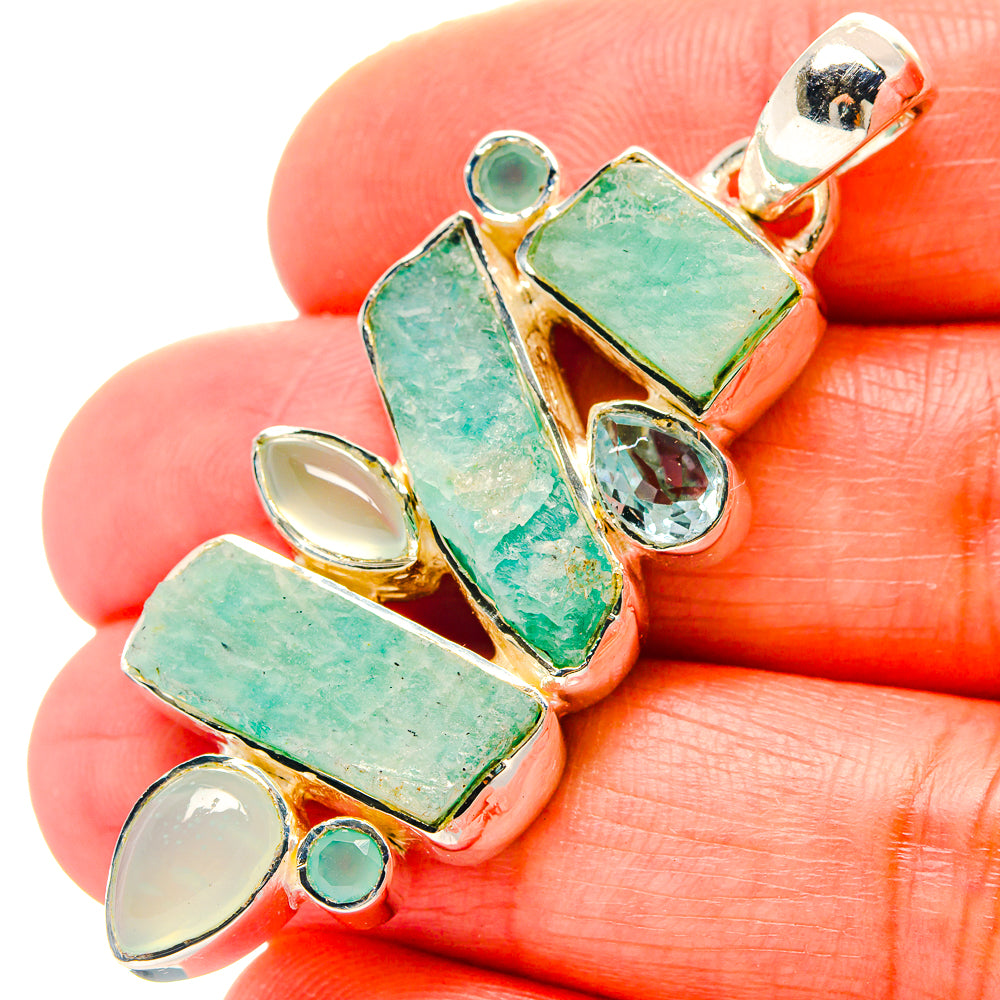 Chrysoprase Pendants handcrafted by Anasilvercos - PD19115