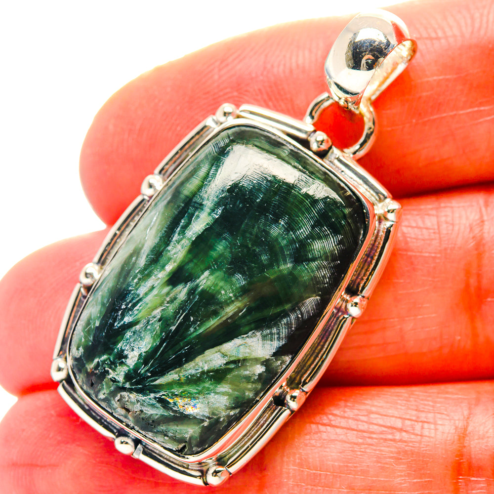 Seraphinite Pendants handcrafted by Anasilvercos - PD19117