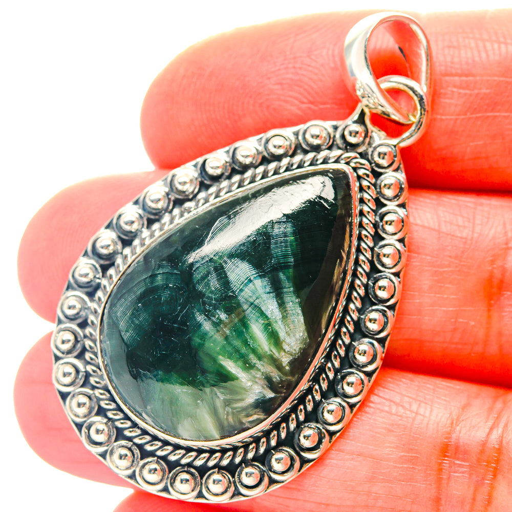 Seraphinite Pendants handcrafted by Anasilvercos - PD19119