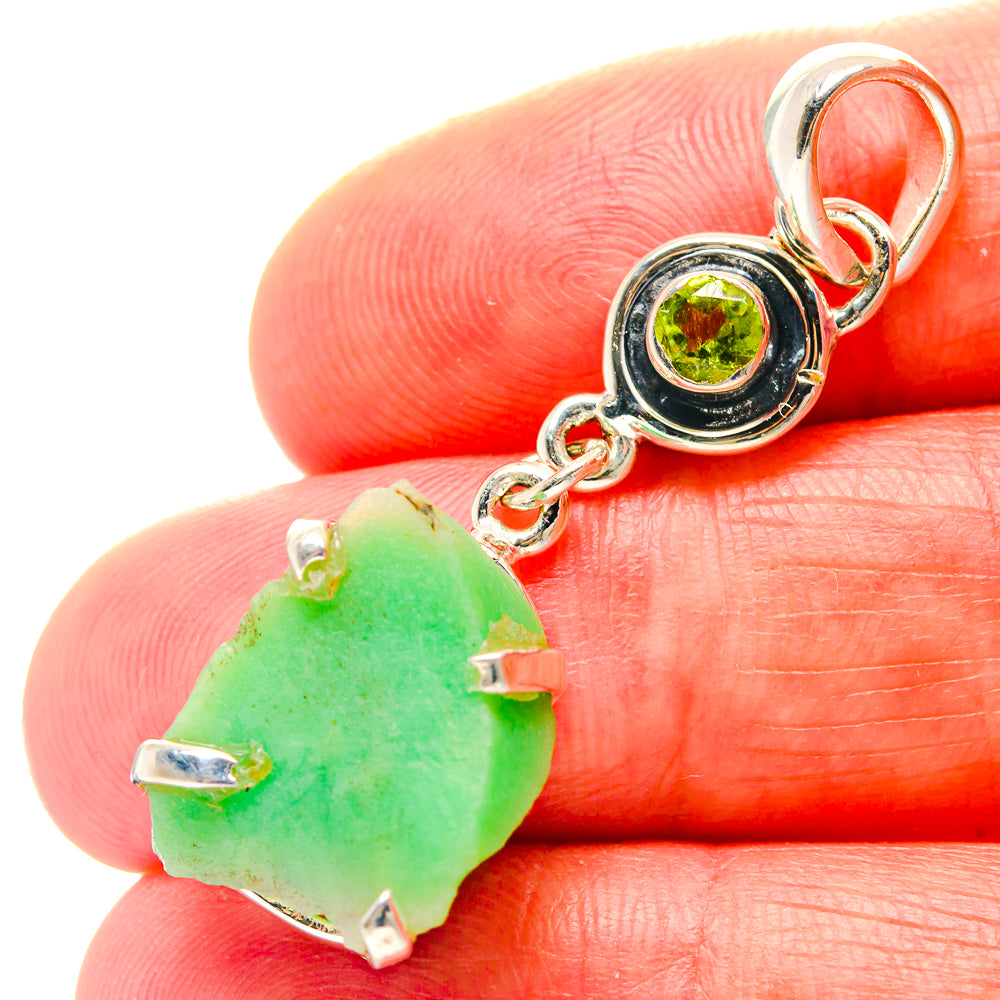 Chrysoprase Pendants handcrafted by Anasilvercos - PD19120