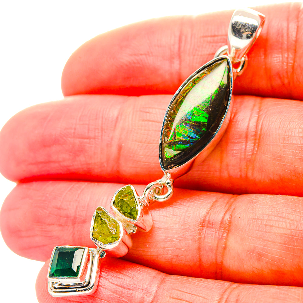 Ammolite Pendants handcrafted by Anasilvercos - PD19123
