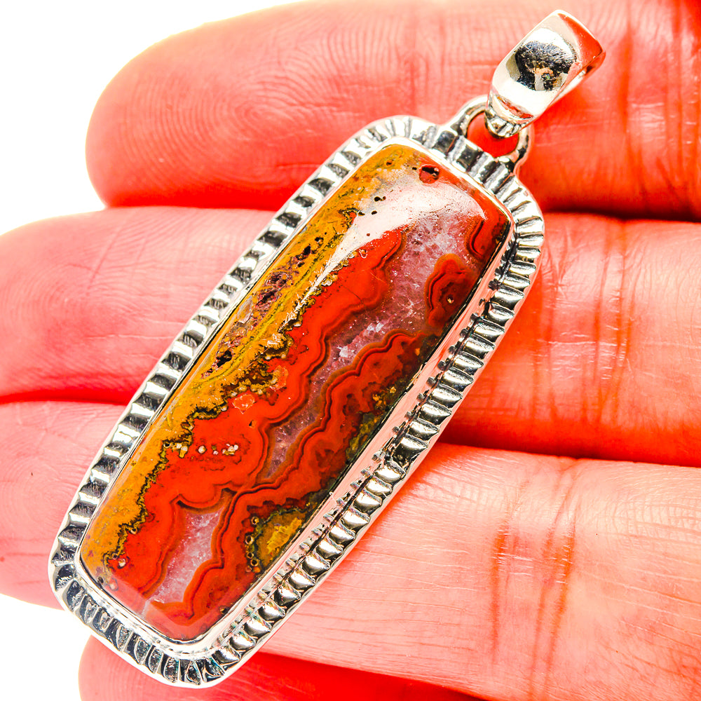 Moroccan Agate Pendants handcrafted by Anasilvercos - PD19128