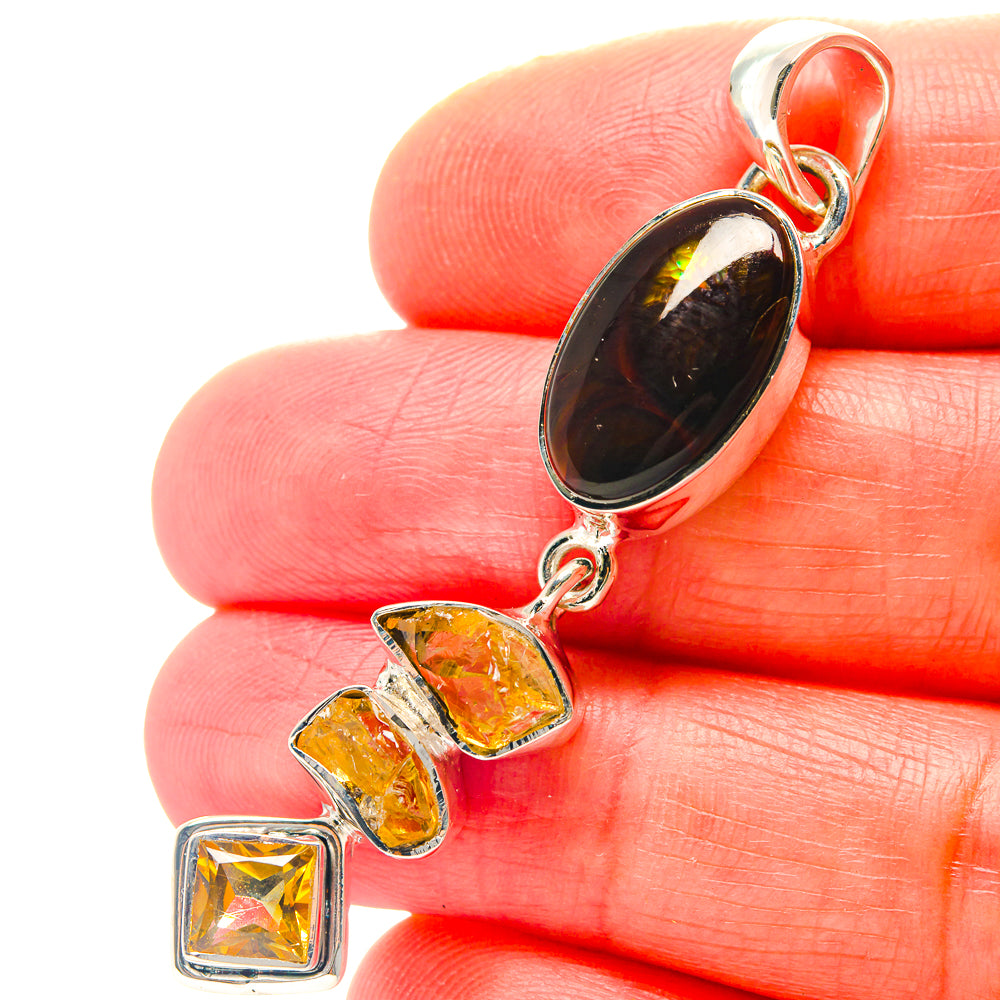 Mexican Fire Agate Pendants handcrafted by Anasilvercos - PD19132