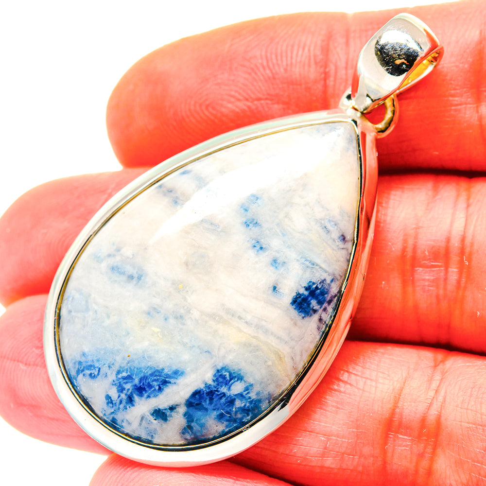 Blue Scheelite Pendants handcrafted by Anasilvercos - PD19140