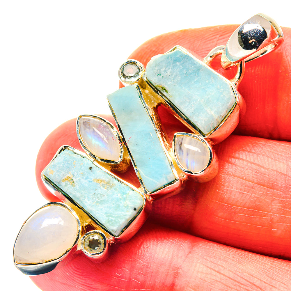 Larimar Pendants handcrafted by Anasilvercos - PD19143