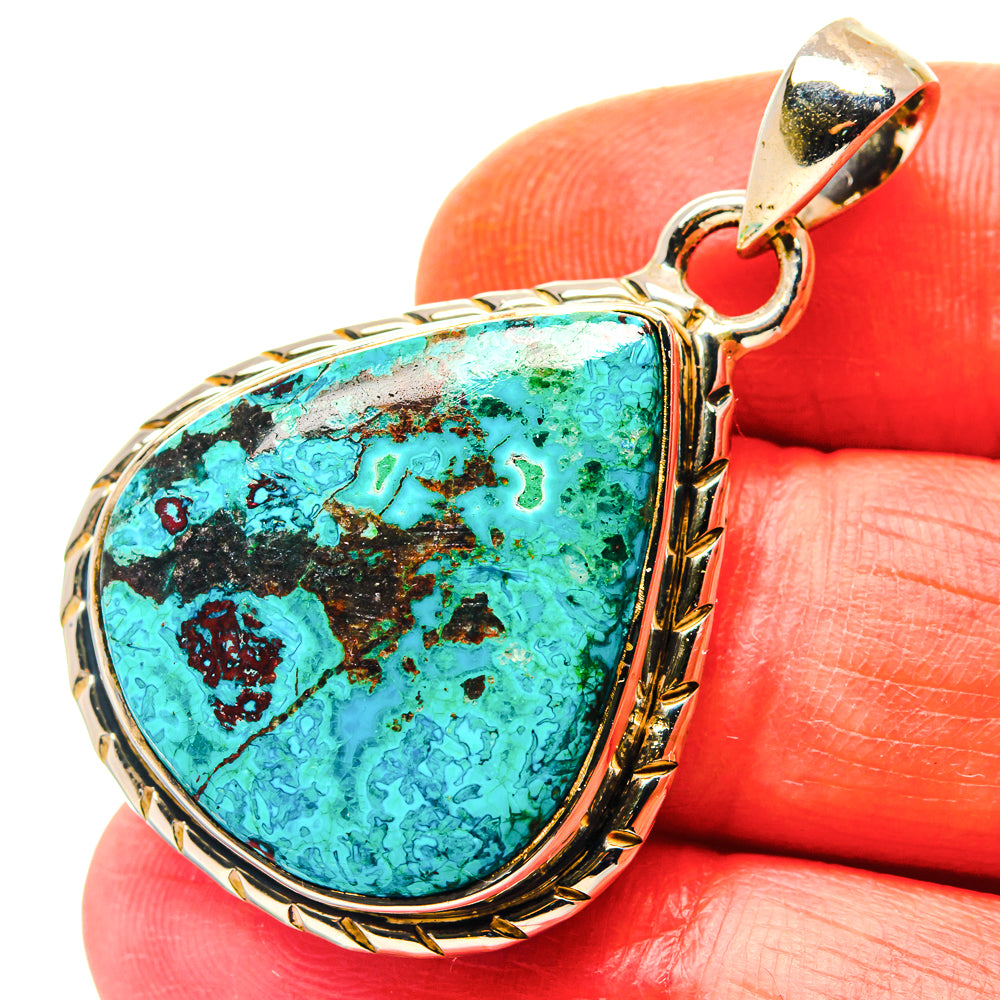 Chrysocolla Pendants handcrafted by Anasilvercos - PD19152
