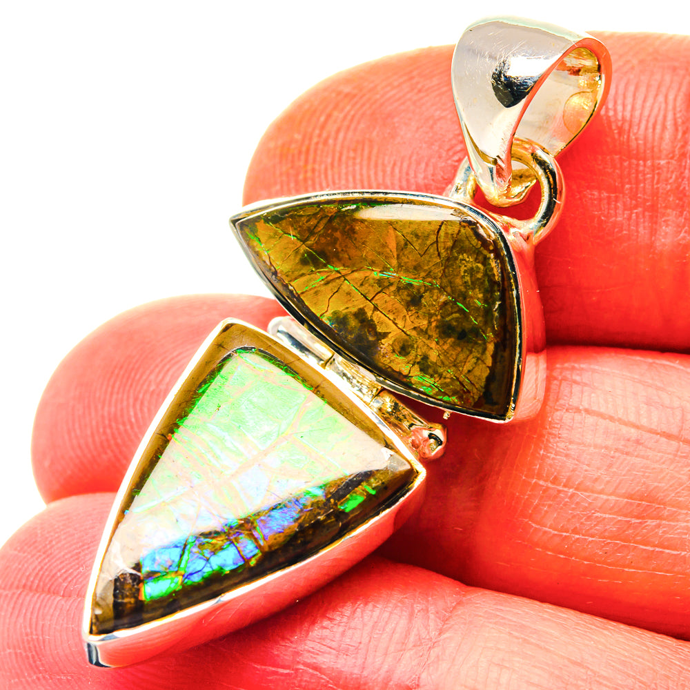 Ammolite Pendants handcrafted by Anasilvercos - PD19154