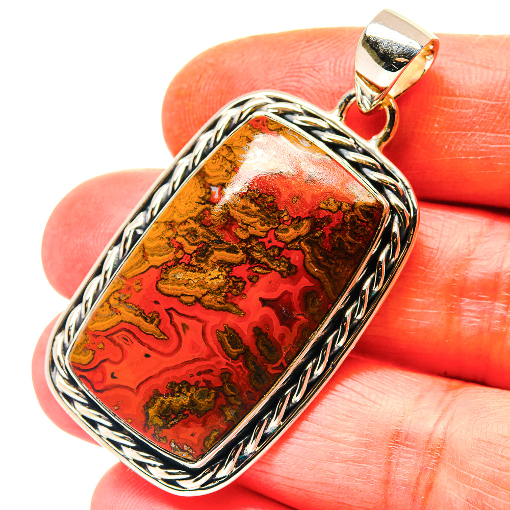 Moroccan Agate Pendants handcrafted by Anasilvercos - PD19169