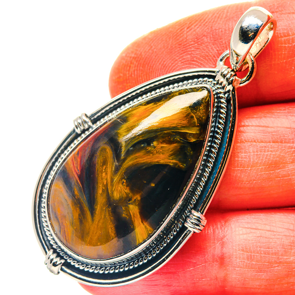 Golden Pietersite Pendants handcrafted by Anasilvercos - PD19172