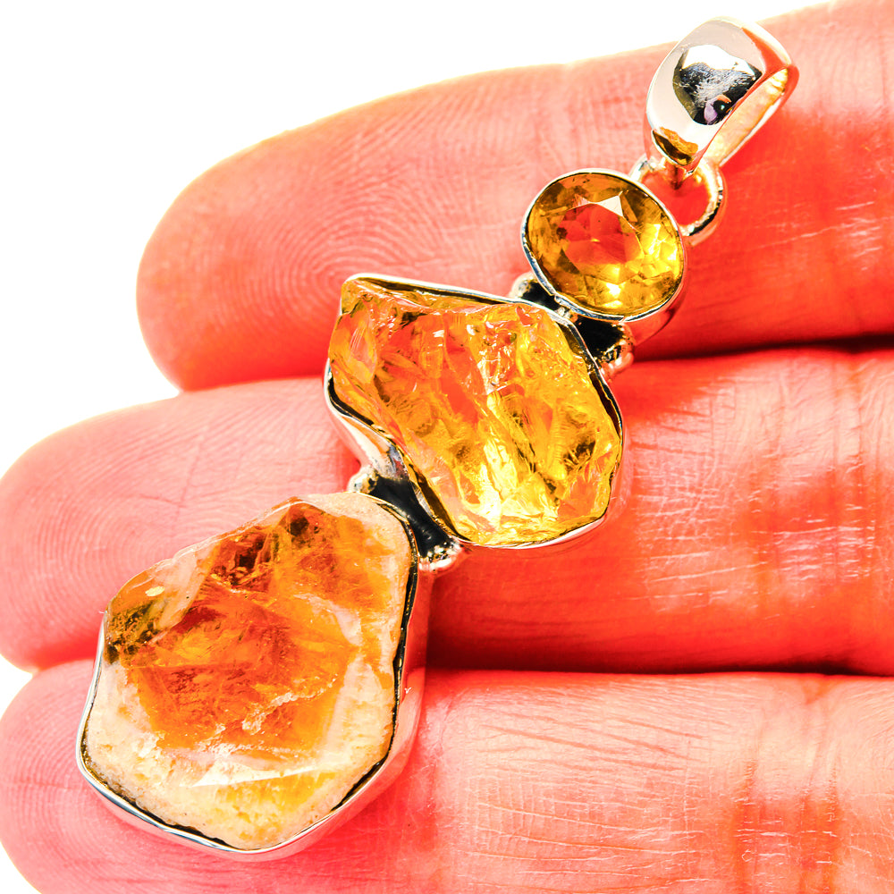 Citrine Pendants handcrafted by Anasilvercos - PD19178