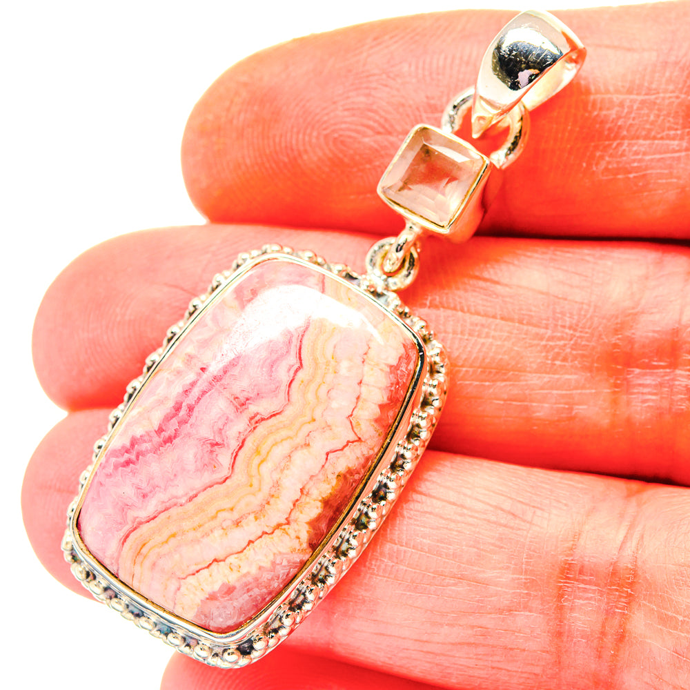 Rhodochrosite Pendants handcrafted by Anasilvercos - PD19185