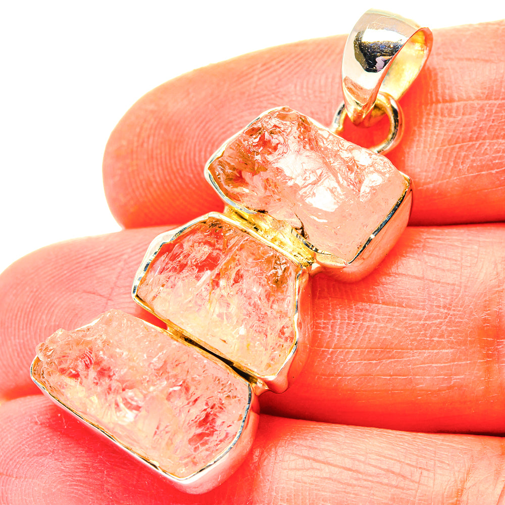 Rose Quartz Pendants handcrafted by Anasilvercos - PD19190