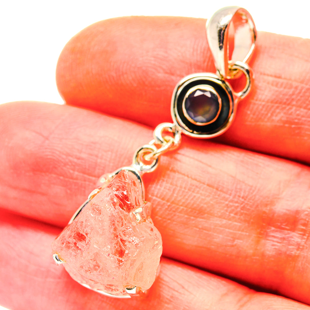 Rose Quartz Pendants handcrafted by Anasilvercos - PD19194