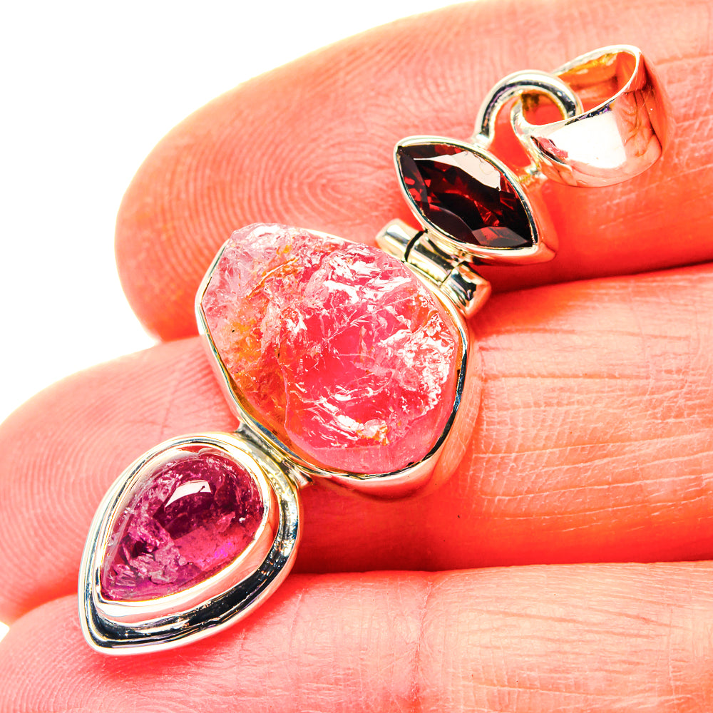 Rose Quartz Pendants handcrafted by Anasilvercos - PD19197