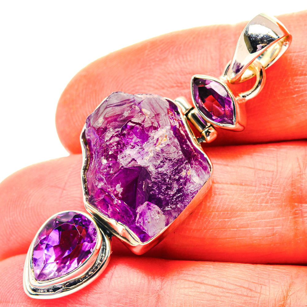 Amethyst Pendants handcrafted by Anasilvercos - PD19206