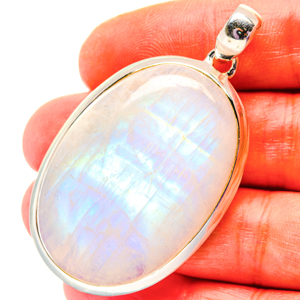 Rainbow Moonstone Pendants handcrafted by Anasilvercos - PD19231