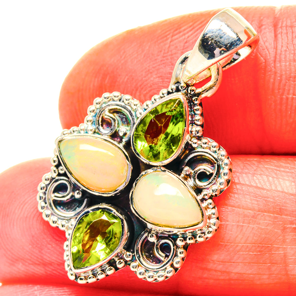 Ethiopian Opal Pendants handcrafted by Anasilvercos - PD19238