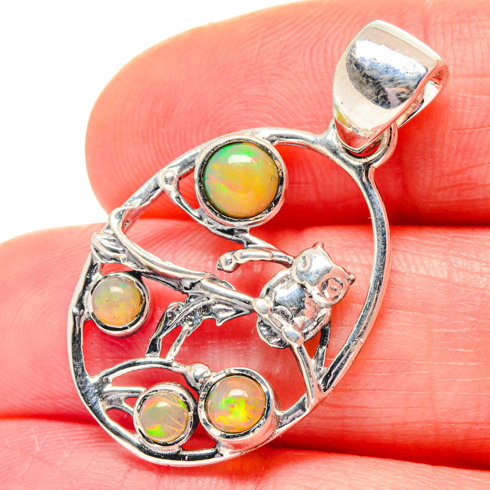 Ethiopian Opal Pendants handcrafted by Anasilvercos - PD19240