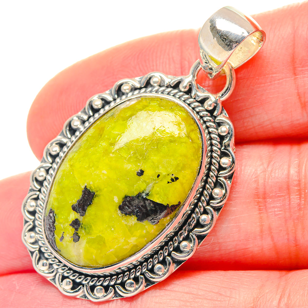 African Green Opal Pendants handcrafted by Anasilvercos - PD19245