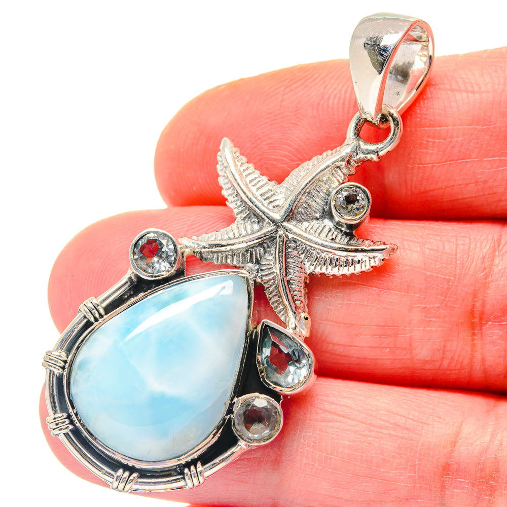 Larimar Pendants handcrafted by Anasilvercos - PD19247