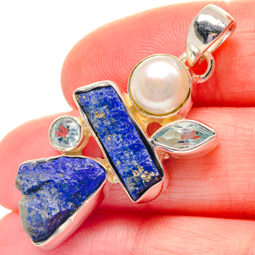 Lapis Lazuli Pendants handcrafted by Anasilvercos - PD19248